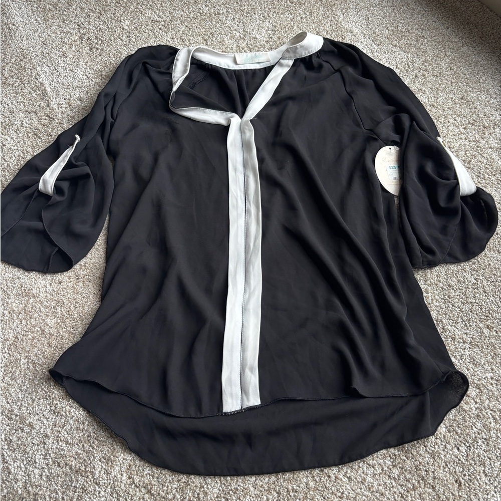 Black & White Blouse
